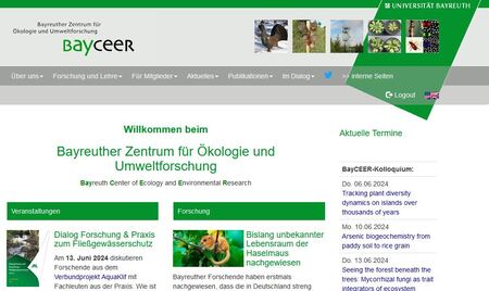 Umstellung BayCEER Webseite
