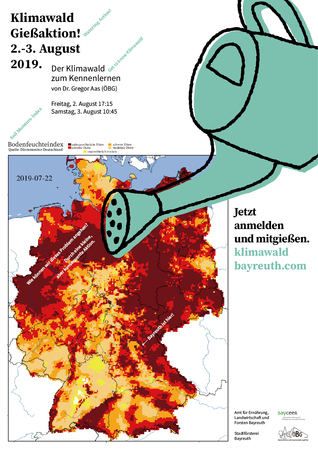Klimawald Bayreuth: Zweite Gießaktion!