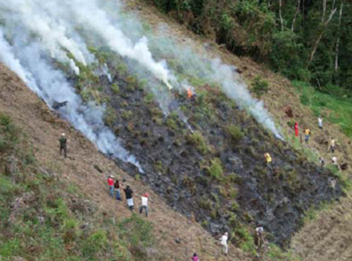 Ecuador Brandversuch