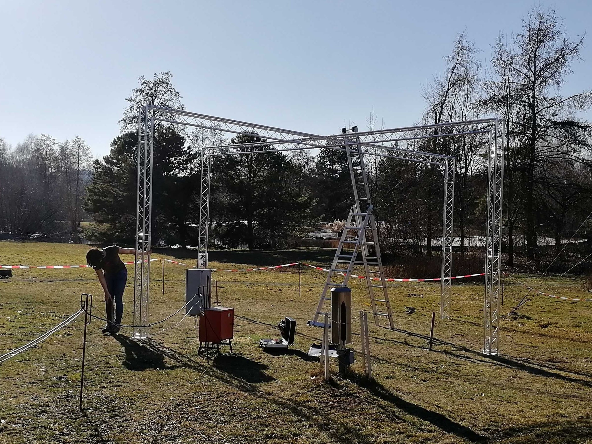 Test of the first LOVE-Element in the botanical garden