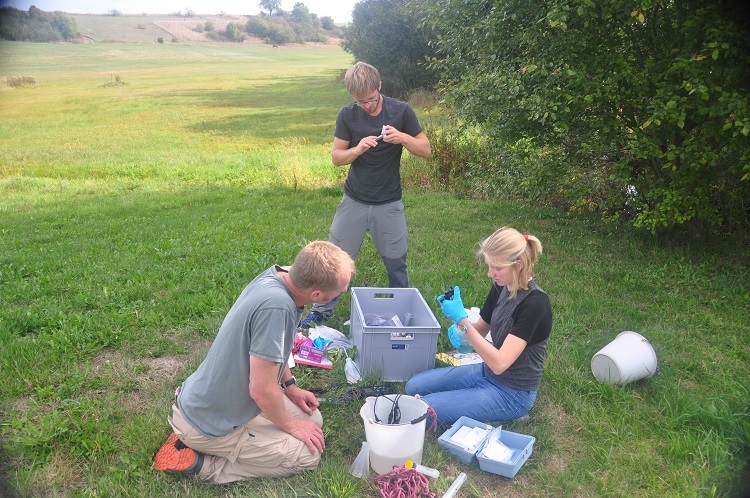 Sample preparation at the stream bank