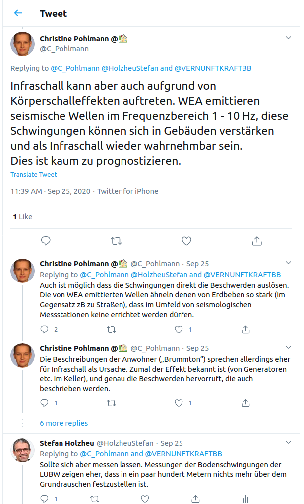 Twitter-Diskussion Körperschall