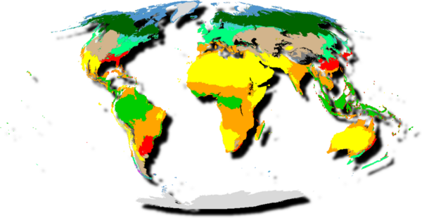 An optimized global biome map based on various concepts.